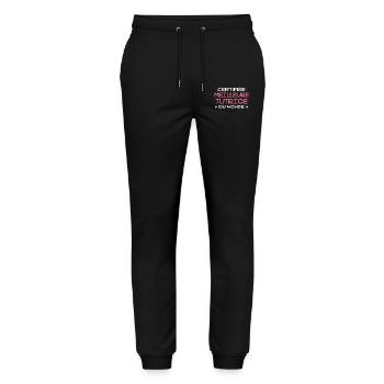 Zertifizierter bester Tutor der Welt - Stanley/Stella Unisex Bio Jogginghose Mover  - Schwarz - Vorne - Marisol (170cm) & Nik (191cm)