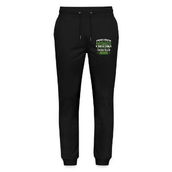 Landschaftsgärtner und Gärtner Geschenk Humor - Stanley/Stella Unisex Bio Jogginghose Mover  - Schwarz - Vorne - Marisol (170cm) & Nik (191cm)