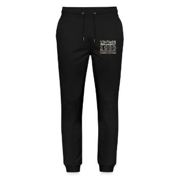 Jahrgang November 1980 Geburtstag November 1980 - Stanley/Stella Unisex Bio Jogginghose Mover  - Schwarz - Vorne - Marisol (170cm) & Nik (191cm)