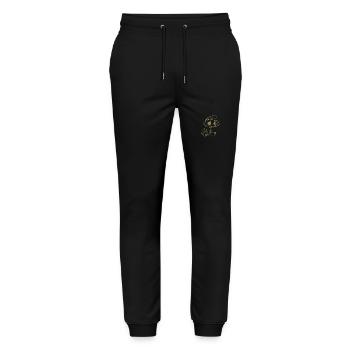 Sad Rabbit - drôle de lapin emo - Pantalon de jogging bio MOVER Stanley/Stella unisexe - noir - Devant - Marisol (170cm) & Nik (191cm)