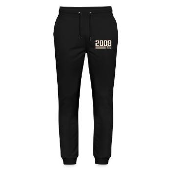 2008 Vintage 2008 Birthday 2008 Retro 2008 - Stanley/Stella Mover Unisex Organic Jogging Trousers - black - Front - Marisol (170cm) & Nik (191cm)