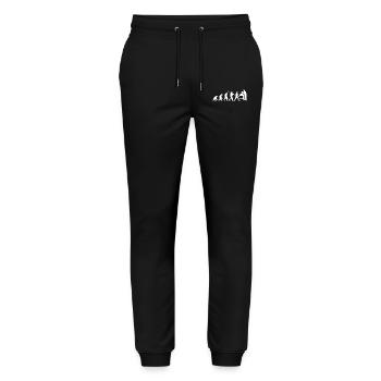 Veterinary Evolution Geschenk für Tierärzte - Stanley/Stella Unisex Bio Jogginghose Mover  - Schwarz - Vorne - Marisol (170cm) & Nik (191cm)