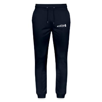 Veterinary Evolution Gift for Veterinarians - Stanley/Stella Mover Unisex Organic Jogging Trousers - navy - Front - Marisol (170cm) & Nik (191cm)