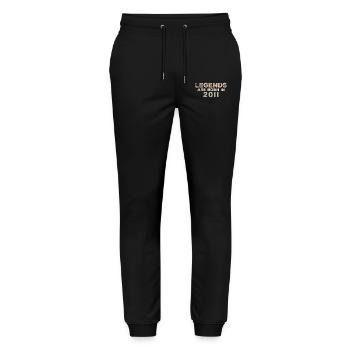 Legenden 2011 Jahrgang Retro Geburtstag Original - Stanley/Stella Unisex Bio Jogginghose Mover  - Schwarz - Vorne - Marisol (170cm) & Nik (191cm)