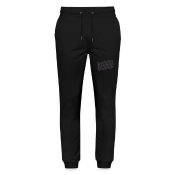 Geometrie Optik Täuschung Illusion Brett Quader - Stanley/Stella Unisex Bio Jogginghose Mover  - Schwarz - Vorne - Marisol (170cm) & Nik (191cm)
