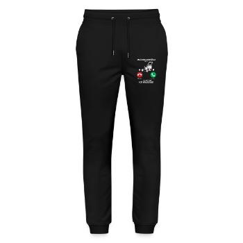 Rasenmäher rufen an - Stanley/Stella Unisex Bio Jogginghose Mover  - Schwarz - Vorne - Marisol (170cm) & Nik (191cm)