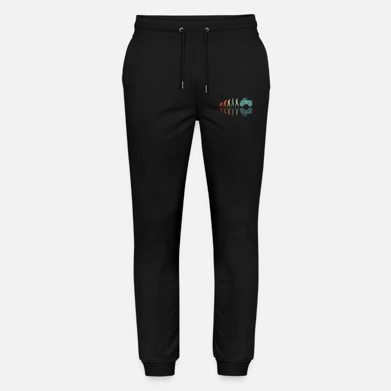 Evolution des Traktors - Stanley/Stella Unisex Bio Jogginghose Mover  - Schwarz