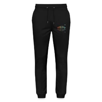Kiteboarding Entwicklung - Stanley/Stella Unisex Bio Jogginghose Mover  - Schwarz - Vorne - Marisol (170cm) & Nik (191cm)