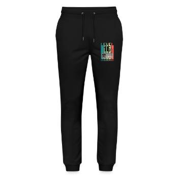 Level 16 Unlocked - Stanley/Stella Mover Unisex Organic Jogging Trousers - black - Front - Marisol (170cm) & Nik (191cm)