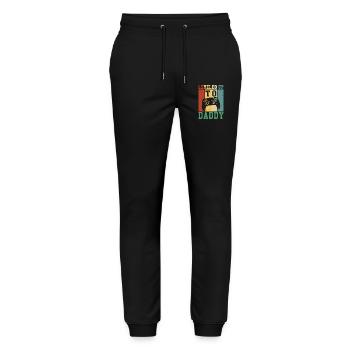 Leveled Up To Daddy - Stanley/Stella Mover Unisex Organic Jogging Trousers - black - Front - Marisol (170cm) & Nik (191cm)