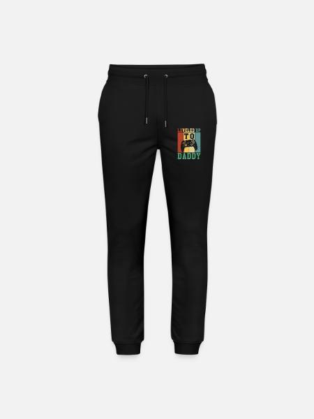Leveled Up To Daddy - Stanley/Stella Mover Unisex Organic Jogging Trousers - black