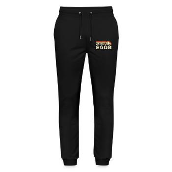 Vintage 2008 Birthday Gift 2008 Retro 2008 - Stanley/Stella Mover Unisex Organic Jogging Trousers - black - Front - Marisol (170cm) & Nik (191cm)