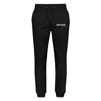 Vintage 1975 Original 1975 Retro 1975 Gift 1975 - Stanley/Stella Mover Unisex Organic Jogging Trousers - black - Front - Marisol (170cm) & Nik (191cm)