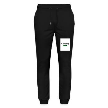 "Camping is my Life" - Stanley/Stella Mover Unisex Organic Jogging Trousers - black - Front - Marisol (170cm) & Nik (191cm)