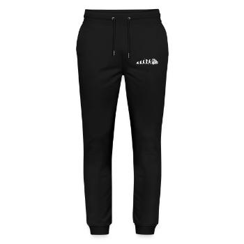 Evolution du tracteur - Pantalon de jogging bio MOVER Stanley/Stella unisexe - noir - Devant - Marisol (170cm) & Nik (191cm)