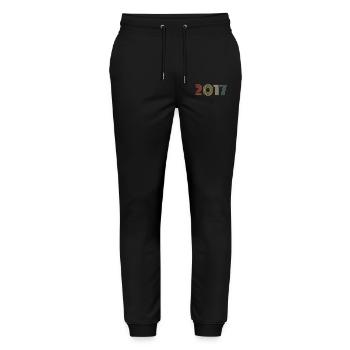 2017 Birthday Vintage 2017 Gift 2017 - Stanley/Stella Mover Unisex Organic Jogging Trousers - black - Front - Marisol (170cm) & Nik (191cm)