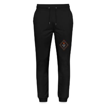 Love it! - Raute und Herz in 2 Farben - Stanley/Stella Unisex Bio Jogginghose Mover  - Schwarz - Vorne - Marisol (170cm) & Nik (191cm)