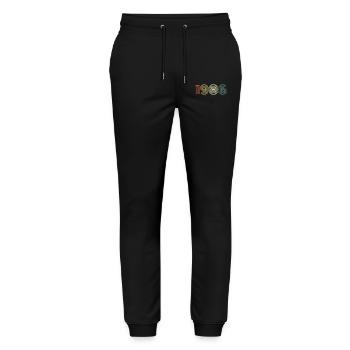 1986 Birthday Vintage 1986 Gift 1986 - Stanley/Stella Mover Unisex Organic Jogging Trousers - black - Front - Marisol (170cm) & Nik (191cm)