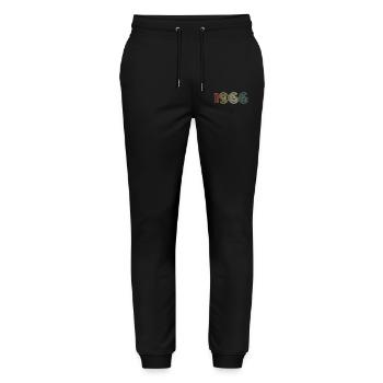 1966 Birthday Vintage 1966 Gift 1966 - Stanley/Stella Mover Unisex Organic Jogging Trousers - black - Front - Marisol (170cm) & Nik (191cm)