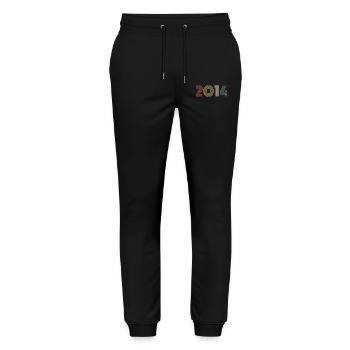 2014 Geburtstag Jahrgang 2014 Geschenk 2014 - Stanley/Stella Unisex Bio Jogginghose Mover  - Schwarz - Vorne - Marisol (170cm) & Nik (191cm)