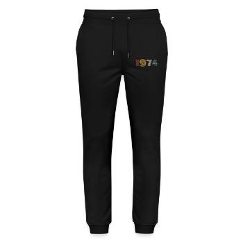 1974 Retro Style 1974 Birthday 1974 Vintage - Stanley/Stella Mover Unisex Organic Jogging Trousers - black - Front - Marisol (170cm) & Nik (191cm)
