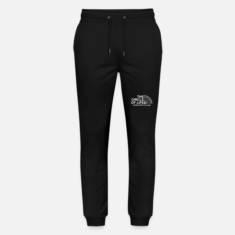 Never stop cycling. - Stanley/Stella Mover Unisex Organic Jogging Trousers - black