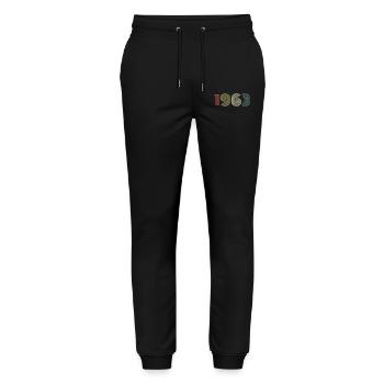 1963 Birthday Vintage 1963 Gift 1963 - Stanley/Stella Mover Unisex Organic Jogging Trousers - black - Front - Marisol (170cm) & Nik (191cm)