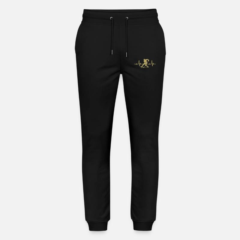 Eishockey Herzschlag - Stanley/Stella Unisex Bio Jogginghose Mover  - Schwarz