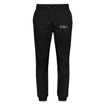 1990 Retro Style 1990 Birthday 1990 Vintage - Stanley/Stella Mover Unisex Organic Jogging Trousers - black - Front - Marisol (170cm) & Nik (191cm)