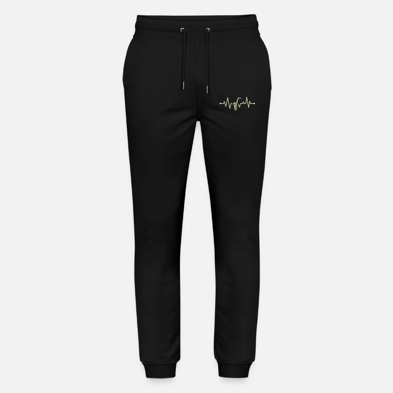 Herzschlag Saxophon - Stanley/Stella Unisex Bio Jogginghose Mover  - Schwarz