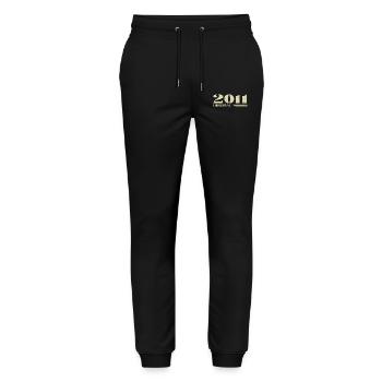 Original 2011 Vintage 2011 Retro Birthday 2011 - Stanley/Stella Mover Unisex Organic Jogging Trousers - black - Front - Marisol (170cm) & Nik (191cm)