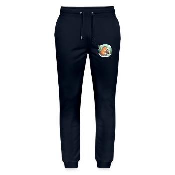 Capybara aime le thé à bulles - Pantalon de jogging bio MOVER Stanley/Stella unisexe - marine - Devant - Marisol (170cm) & Nik (191cm)