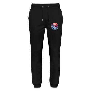 Engel auf Wolken - Für Christen - Stanley/Stella Unisex Bio Jogginghose Mover  - Schwarz - Vorne - Marisol (170cm) & Nik (191cm)