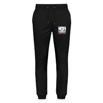 Jesus on New York - Stanley/Stella Mover Unisex Organic Jogging Trousers - black - Front - Marisol (170cm) & Nik (191cm)