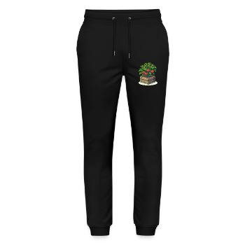 Plant de tomate en pot de tomate - Pantalon de jogging bio MOVER Stanley/Stella unisexe - noir - Devant - Marisol (170cm) & Nik (191cm)