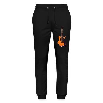 Guitar Plucked Instrument Guitarist Musical Instrument - Stanley/Stella Mover Unisex Organic Jogging Trousers - black - Front - Marisol (170cm) & Nik (191cm)