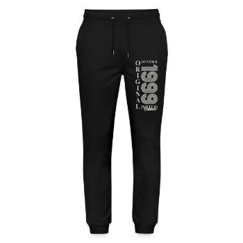 24th Birthday Original December Vintage 1999 - Stanley/Stella Mover Unisex Organic Jogging Trousers - black - Front - Marisol (170cm) & Nik (191cm)