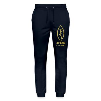 AFANE la forêt - Pantalon de jogging bio MOVER Stanley/Stella unisexe - marine - Devant - Marisol (170cm) & Nik (191cm)