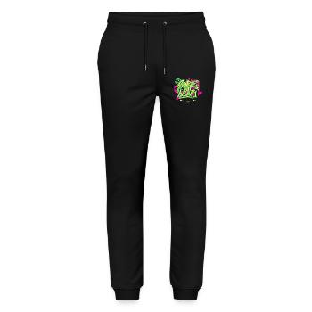 Graffiti urbain streetwear - Pantalon de jogging bio MOVER Stanley/Stella unisexe - noir - Devant - Marisol (170cm) & Nik (191cm)