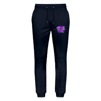 Techno - Stanley/Stella Mover Unisex Organic Jogging Trousers - navy - Front - Marisol (170cm) & Nik (191cm)