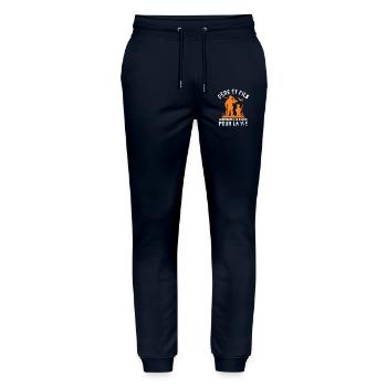 Père Et fils Partenaires De Chasse Pour La Vie - Pantalon de jogging bio MOVER Stanley/Stella unisexe - marine - Devant - Marisol (170cm) & Nik (191cm)