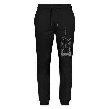 AMX 30 B. - Stanley/Stella Unisex Bio Jogginghose Mover  - Schwarz - Vorne - Marisol (170cm) & Nik (191cm)