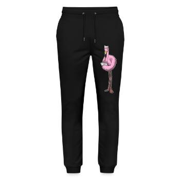 Flamingo Nurse - Stanley/Stella Mover Unisex Organic Jogging Trousers - black - Front - Marisol (170cm) & Nik (191cm)