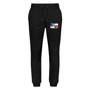 Muay Thai Frankreich - Stanley/Stella Unisex Bio Jogginghose Mover  - Schwarz - Vorne - Marisol (170cm) & Nik (191cm)