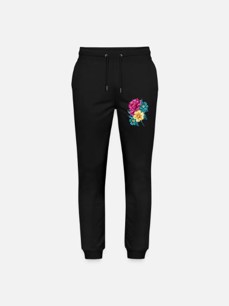 Blumenstrauß - Stanley/Stella Unisex Bio Jogginghose Mover  - Schwarz