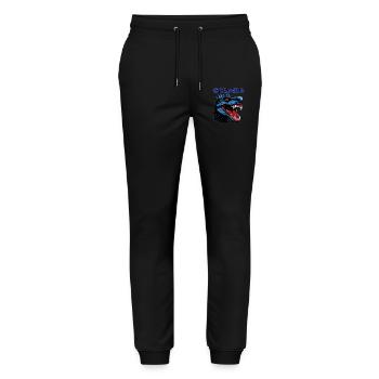 Reptilien, Dinosaurier, Kiefer und Klauen, - Stanley/Stella Unisex Bio Jogginghose Mover  - Schwarz - Vorne - Marisol (170cm) & Nik (191cm)