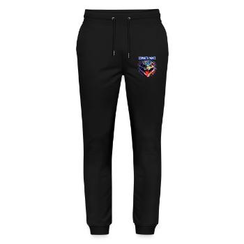Schlangengesicht, Reptil , Sanfte Bewegungen - Stanley/Stella Unisex Bio Jogginghose Mover  - Schwarz - Vorne - Marisol (170cm) & Nik (191cm)