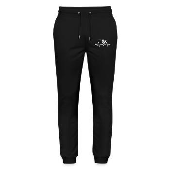 wakeboarden herzschlag wakeboard wakeboarder - Stanley/Stella Mover Unisex Organic Jogging Trousers - black - Front - Marisol (170cm) & Nik (191cm)