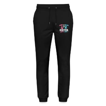 Rosa Oder Blau Schwester Liebt Dich Geschlecht Enthüllung Schwester - Stanley/Stella Unisex Bio Jogginghose Mover  - Schwarz - Vorne - Marisol (170cm) & Nik (191cm)