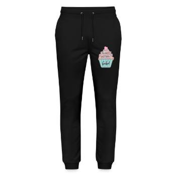 It's always a great time to bake! - Stanley/Stella Unisex Bio Jogginghose Mover  - Schwarz - Vorne - Marisol (170cm) & Nik (191cm)